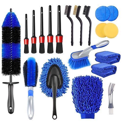 20Pcs Car Detailing Brush Set Car Wheel Tire Brush Set Car Detailing Kit with 17 Rim Wheel Brush Tire Brush Car Cleaning Kit for Cleaning Wheels Interior Exterior Dashboard Leather Air Vents
20Pcs Car Detailing Brush Set Car Wheel Tire Brush Set Car Detailing Kit with 17 Rim Wheel Brush Tire Brush Car Cleaning Kit for Cleaning Wheels Interior Exterior Dashboard Leather Air Vents