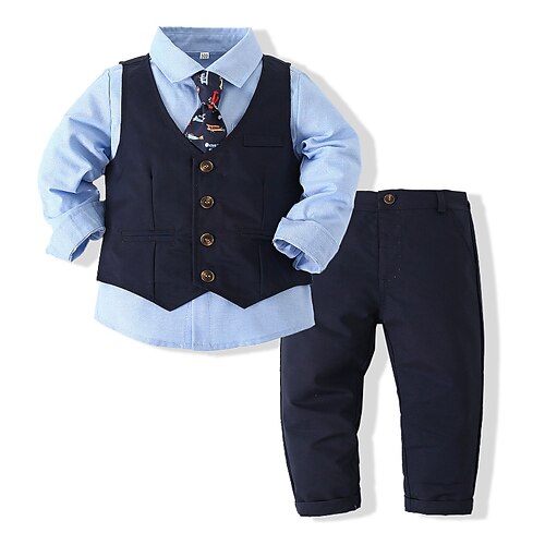 3 Pieces Toddler Boys Shirt & Pants Clothing Set Outfit Solid Color Long Sleeve Cotton Set Outdoor Fashion Daily Winter Fall 3-7 Years Pink Light Blue
3 Pieces Toddler Boys Shirt & Pants Clothing Set Outfit Solid Color Long Sleeve Cotton Set Outdoor Fashion Daily Winter Fall 3-7 Years Pink Light Blue