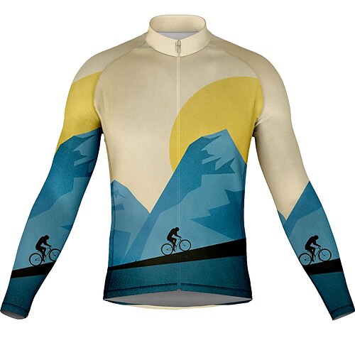 21Grams Men's Cycling Jersey Long Sleeve Bike Jersey Top with 3 Rear Pockets Mountain Bike MTB Road Bike Cycling Breathable Quick Dry Moisture Wicking Reflective Strips Blue Graphic Spandex Sports
21Grams Men's Cycling Jersey Long Sleeve Bike Jersey Top with 3 Rear Pockets Mountain Bike MTB Road Bike Cycling Breathable Quick Dry Moisture Wicking Reflective Strips Blue Graphic Spandex Sports