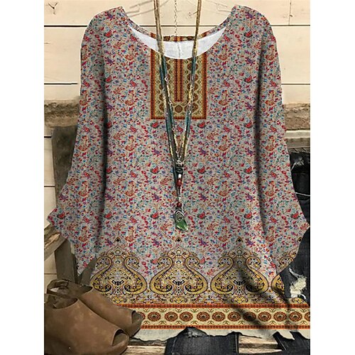 Women's Plus Size Tops Blouse Shirt Floral Print Long Sleeve Crewneck Casual Daily Vacation Polyester Winter Fall Green Light Green
Women's Plus Size Tops Blouse Shirt Floral Print Long Sleeve Crewneck Casual Daily Vacation Polyester Winter Fall Green Light Green