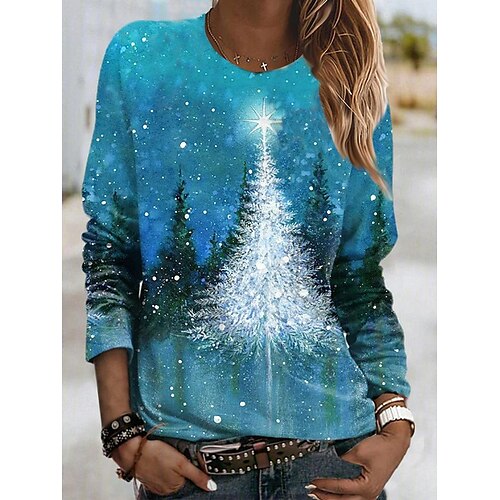 Women's Sweatshirt Pullover Basic Christmas Blue Graphic Christmas Round Neck Long Sleeve S M L XL 2XL 3XL
Women's Sweatshirt Pullover Basic Christmas Blue Graphic Christmas Round Neck Long Sleeve S M L XL 2XL 3XL