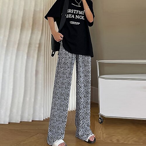 Women's Straight Black Casual Daily Casual Daily Full Length Breathable Grid / Plaid S M L XL
Women's Straight Black Casual Daily Casual Daily Full Length Breathable Grid / Plaid S M L XL