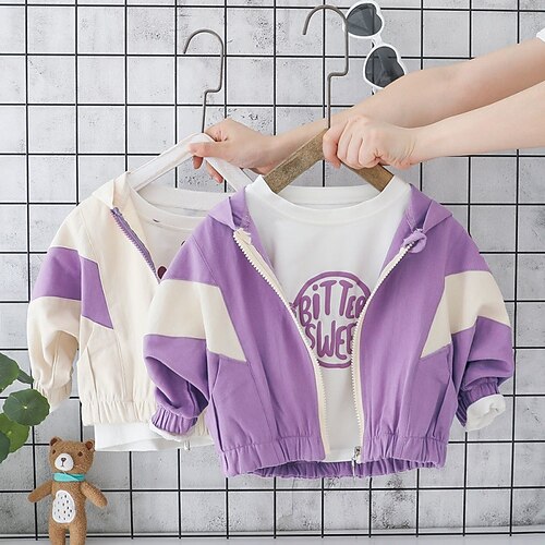 Kids Unisex Coat Outerwear Color Block Coat School Active Cute Purple White Winter Fall 2-6 Years
Kids Unisex Coat Outerwear Color Block Coat School Active Cute Purple White Winter Fall 2-6 Years