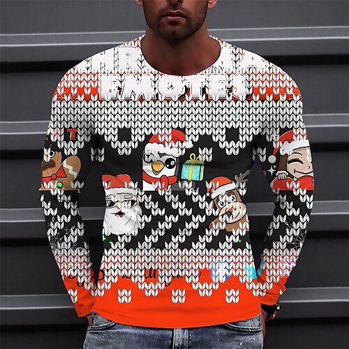 Men's T shirt Tee Santa Claus Graphic Prints Crew Neck Gray 3D Print World Cup Outdoor Street Long Sleeve Print Clothing Apparel Basic Sports Designer Casual
Men's T shirt Tee Santa Claus Graphic Prints Crew Neck Gray 3D Print World Cup Outdoor Street Long Sleeve Print Clothing Apparel Basic Sports Designer Casual