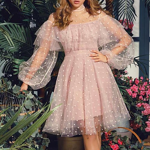 Mulheres Vestido de festa Vestido Swing Vestido na altura do joelho Vestido no Joelho Rosa Manga Longa Cor imaculada Com Transparência Inverno Outono Gola Alta à moda Festa Roupa de inverno
Mulheres Vestido de festa Vestido Swing Vestido na altura do joelho Vestido no Joelho Rosa Manga Longa Cor imaculada Com Transparência Inverno Outono Gola Alta à moda Festa Roupa de inverno