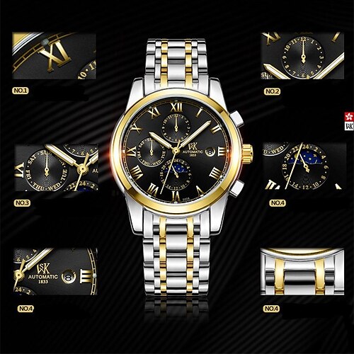 Swiss Authentic Wisskai 5008 Romanesque Men'S Watch Luminous Calendar Small Three Needle Automatic Business Men'S Mechanical Watch
Swiss Authentic Wisskai 5008 Romanesque Men'S Watch Luminous Calendar Small Three Needle Automatic Business Men'S Mechanical Watch