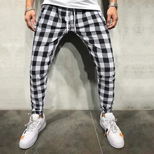 Men's Joggers Trousers Casual Pants Plaid Drawstring Trousers Drawstring Elastic Waist 3D Print Grid / Plaid Comfort Breathable Sports Outdoor Casual Daily Streetwear Stylish White / Black Blue
Men's Joggers Trousers Casual Pants Plaid Drawstring Trousers Drawstring Elastic Waist 3D Print Grid / Plaid Comfort Breathable Sports Outdoor Casual Daily Streetwear Stylish White / Black Blue
