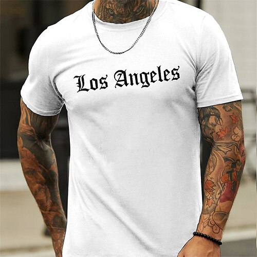 Men's Unisex T shirt Tee Letter Crew Neck White Print Outdoor Street Short Sleeve Print Clothing Apparel Sports Designer Casual Big and Tall / Summer / Summer
Men's Unisex T shirt Tee Letter Crew Neck White Print Outdoor Street Short Sleeve Print Clothing Apparel Sports Designer Casual Big and Tall / Summer / Summer
