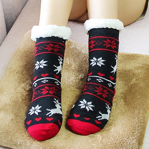Women's Christmas Lingeries Gift 1 Pair Socks Slipper Socks Fashion Comfort Geometric Ultra Warm Purple Light gray Dark Gray
Women's Christmas Lingeries Gift 1 Pair Socks Slipper Socks Fashion Comfort Geometric Ultra Warm Purple Light gray Dark Gray