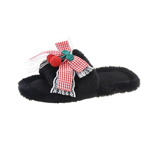 Women's Slippers Home Christmas Fuzzy Slippers Fluffy Slippers House Slippers Fleece Slippers Winter Flat Heel Open Toe Polyester Loafer Black Rosy Pink Beige
Women's Slippers Home Christmas Fuzzy Slippers Fluffy Slippers House Slippers Fleece Slippers Winter Flat Heel Open Toe Polyester Loafer Black Rosy Pink Beige
