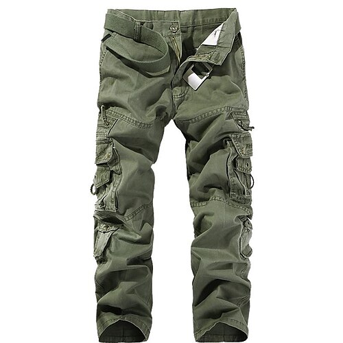 Men's Cargo Pants Trousers Parachute Pants Multi Pocket Solid Colored Full Length Green khaki Micro-elastic
Men's Cargo Pants Trousers Parachute Pants Multi Pocket Solid Colored Full Length Green khaki Micro-elastic