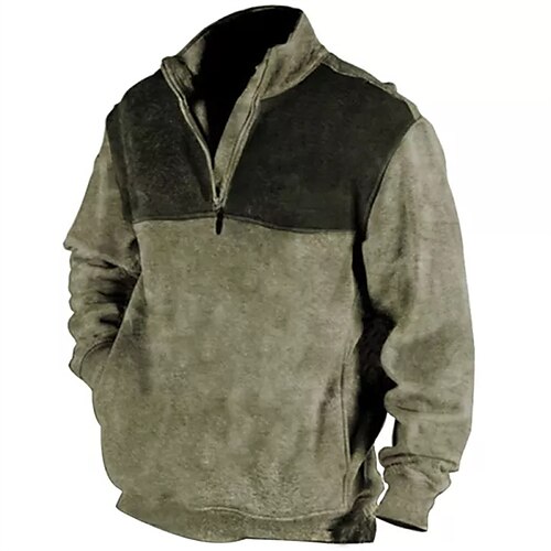 Men's Sweatshirt Pullover Green Standing Collar Solid Color Zipper Sports Outdoor Streetwear Vintage Casual Big and Tall Winter Fall Clothing Apparel Hoodies Sweatshirts Long Sleeve / Spring
Men's Sweatshirt Pullover Green Standing Collar Solid Color Zipper Sports Outdoor Streetwear Vintage Casual Big and Tall Winter Fall Clothing Apparel Hoodies Sweatshirts Long Sleeve / Spring