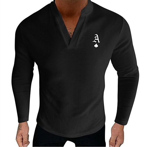 Men's T shirt Tee Graphic Prints Poker V Neck Army Green White Black Hot Stamping Street Daily Long Sleeve Print Clothing Apparel Fashion Designer Casual Comfortable
Men's T shirt Tee Graphic Prints Poker V Neck Army Green White Black Hot Stamping Street Daily Long Sleeve Print Clothing Apparel Fashion Designer Casual Comfortable