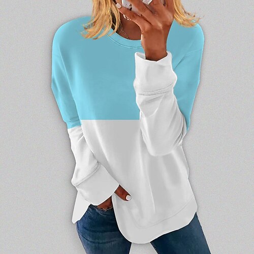 Women's Sweatshirt Pullover Basic Green Blue Purple Color Block Street Round Neck Long Sleeve S M L XL 2XL 3XL
Women's Sweatshirt Pullover Basic Green Blue Purple Color Block Street Round Neck Long Sleeve S M L XL 2XL 3XL