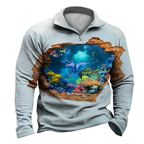 Men's Zip Up Sweatshirt Pullover Green Blue Red Light Blue Half Zip Graphic Prints Underwater World Zipper Print Daily Sports 3D Print Designer Casual Big and Tall Clothing Apparel Hoodies
Men's Zip Up Sweatshirt Pullover Green Blue Red Light Blue Half Zip Graphic Prints Underwater World Zipper Print Daily Sports 3D Print Designer Casual Big and Tall Clothing Apparel Hoodies