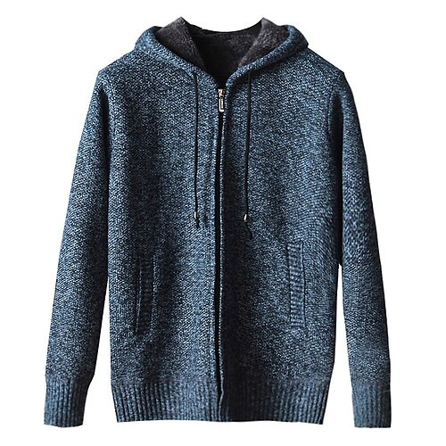 Men's Cardigan Sweater Fleece Sweater Ribbed Knit Zipper Pocket Pure Color Hooded Warm Ups Modern Contemporary Daily Wear Going out Clothing Apparel Fall & Winter Blue Coffee M L XL
Men's Cardigan Sweater Fleece Sweater Ribbed Knit Zipper Pocket Pure Color Hooded Warm Ups Modern Contemporary Daily Wear Going out Clothing Apparel Fall & Winter Blue Coffee M L XL