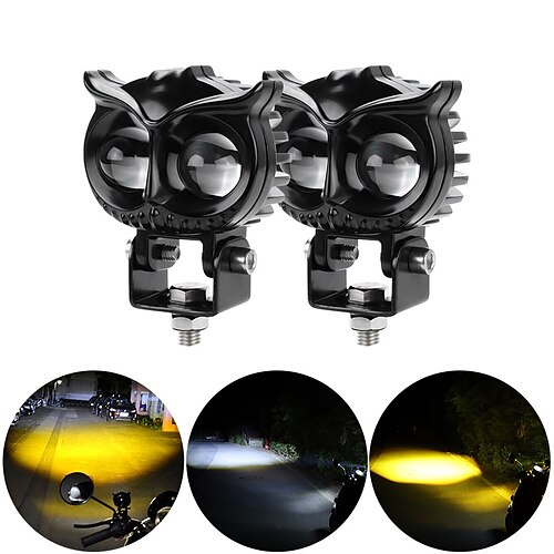 2PCS Universal Motorcycle LED Headlight Projector Lens Dual Color ATV Scooter Driving for Racer Light Auxiliary Spotlight Lamp
2PCS Universal Motorcycle LED Headlight Projector Lens Dual Color ATV Scooter Driving for Racer Light Auxiliary Spotlight Lamp