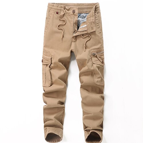 Men's Cargo Pants Joggers Trousers Drawstring Elastic Waist Multi Pocket Solid Color Comfort Breathable Daily Holiday Streetwear 100% Cotton Sports Fashion ArmyGreen Khaki Micro-elastic
Men's Cargo Pants Joggers Trousers Drawstring Elastic Waist Multi Pocket Solid Color Comfort Breathable Daily Holiday Streetwear 100% Cotton Sports Fashion ArmyGreen Khaki Micro-elastic