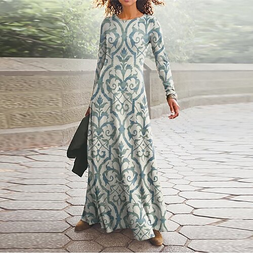 Women's Casual Dress Swing Dress Long Dress Maxi Dress Blue Long Sleeve Floral Pocket Winter Fall Autumn V Neck Winter Dress Fall Dress 2022 S M L XL XXL 3XL
Women's Casual Dress Swing Dress Long Dress Maxi Dress Blue Long Sleeve Floral Pocket Winter Fall Autumn V Neck Winter Dress Fall Dress 2022 S M L XL XXL 3XL