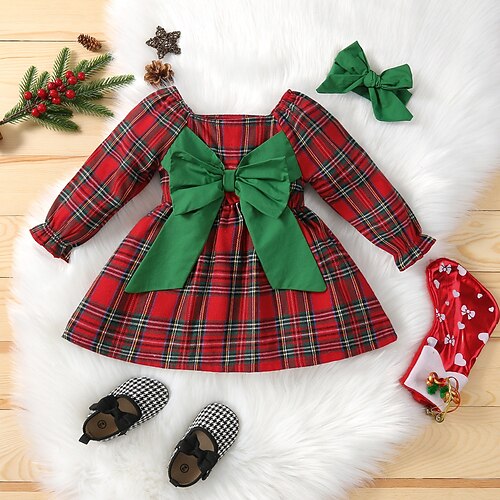 Kids Girls' Christmas Dress Plaid A Line Dress School Long Sleeve Active Dress 7-13 Years Winter Red
Kids Girls' Christmas Dress Plaid A Line Dress School Long Sleeve Active Dress 7-13 Years Winter Red