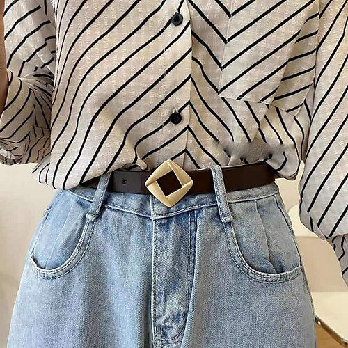 Women's Unisex PU Buckle Belt PU Leather Prong Buckle Plain Casual Classic Party Daily Brown Beige Coffee Black
Women's Unisex PU Buckle Belt PU Leather Prong Buckle Plain Casual Classic Party Daily Brown Beige Coffee Black