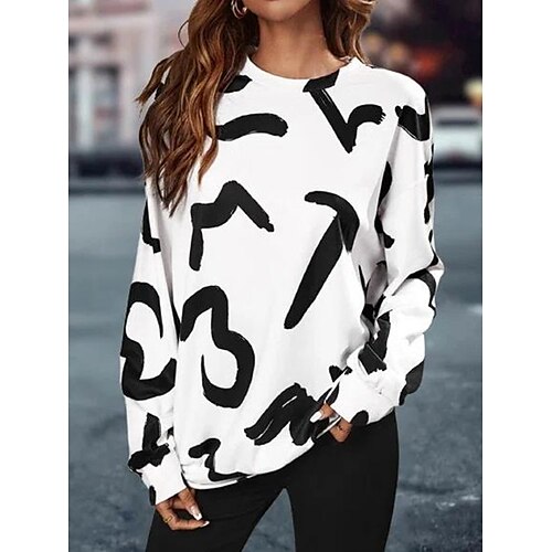 Women's Sweatshirt Pullover Casual White Abstract Home Round Neck Long Sleeve S M L XL 2XL 3XL
Women's Sweatshirt Pullover Casual White Abstract Home Round Neck Long Sleeve S M L XL 2XL 3XL