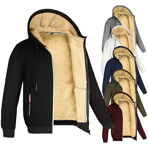 Per uomo Felpa con cappuccio e zip Sherpa Giacca con cappuccio Giacca felpata Nero Bianco Vino Verde militare Blu marino Con cappuccio Tinta unica Cerniera Fantastico Informale Indicato per i polsi
Per uomo Felpa con cappuccio e zip Sherpa Giacca con cappuccio Giacca felpata Nero Bianco Vino Verde militare Blu marino Con cappuccio Tinta unica Cerniera Fantastico Informale Indicato per i polsi