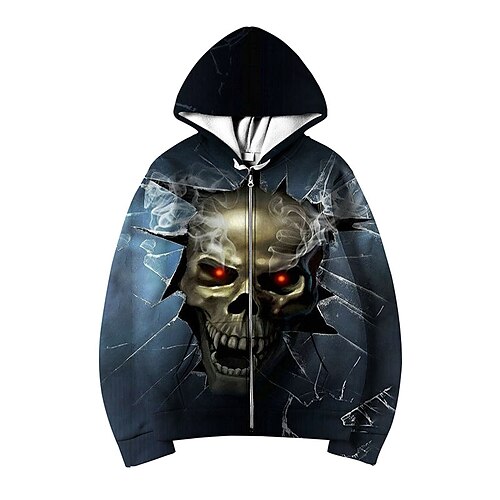 Men's Full Zip Hoodie Jacket Blue Hooded Skull Graphic Prints Zipper Print Sports & Outdoor Daily Sports 3D Print Streetwear Designer Casual Spring & Fall Clothing Apparel Hoodies Sweatshirts Long
Men's Full Zip Hoodie Jacket Blue Hooded Skull Graphic Prints Zipper Print Sports & Outdoor Daily Sports 3D Print Streetwear Designer Casual Spring & Fall Clothing Apparel Hoodies Sweatshirts Long