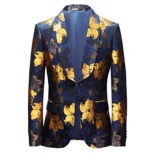 Herre Klassisk Blazer Normal Standard pasform Blomstret Single Breasted En-knap Mørkeblå 2023
Herre Klassisk Blazer Normal Standard pasform Blomstret Single Breasted En-knap Mørkeblå 2023