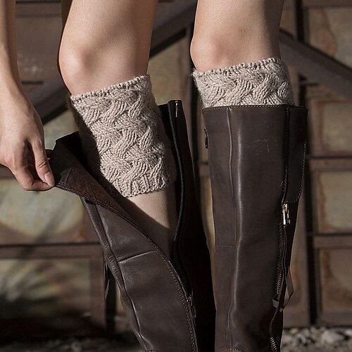 Women's Leg Warmers Boot Cuffs Daily Solid Color Knit Simple Casual Warm 1 Pair
Women's Leg Warmers Boot Cuffs Daily Solid Color Knit Simple Casual Warm 1 Pair