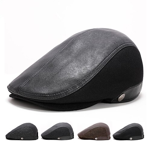 Men's Beret Hat Outdoor Home Daily Solid / Plain Color Cloth PU Leather Casual Nordic Style Casual / Daily 1 pcs
Men's Beret Hat Outdoor Home Daily Solid / Plain Color Cloth PU Leather Casual Nordic Style Casual / Daily 1 pcs