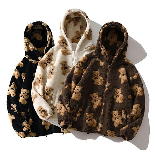 Women's Pocket Front Zip Cartoon Toy Bear Cute Thick Winter Brown White Black
Women's Pocket Front Zip Cartoon Toy Bear Cute Thick Winter Brown White Black