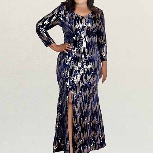 Women's Plus Size Party Dress Solid Color V Neck Long Sleeve Fall Winter Formal Sexy Prom Dress Maxi long Dress Party Cocktail Dress Dress / Sequin Dress
Women's Plus Size Party Dress Solid Color V Neck Long Sleeve Fall Winter Formal Sexy Prom Dress Maxi long Dress Party Cocktail Dress Dress / Sequin Dress