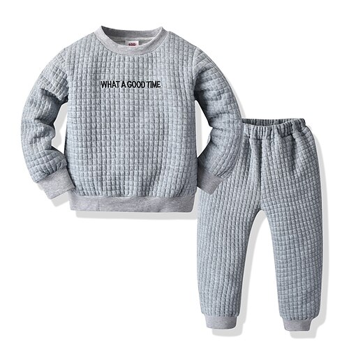 2 Pieces Toddler Boys Hoodie & Pants Outfit Letter Long Sleeve Crewneck Cotton Set School Cool Daily Winter Fall 3-7 Years Gray
2 Pieces Toddler Boys Hoodie & Pants Outfit Letter Long Sleeve Crewneck Cotton Set School Cool Daily Winter Fall 3-7 Years Gray