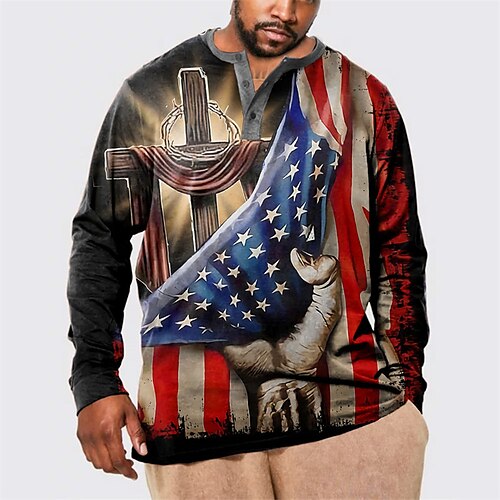 Men's Plus Size T shirt Tee Big and Tall Graphic Henley Spring & Fall Basic Comfortable Big and Tall Outdoor Street Tops
Men's Plus Size T shirt Tee Big and Tall Graphic Henley Spring & Fall Basic Comfortable Big and Tall Outdoor Street Tops