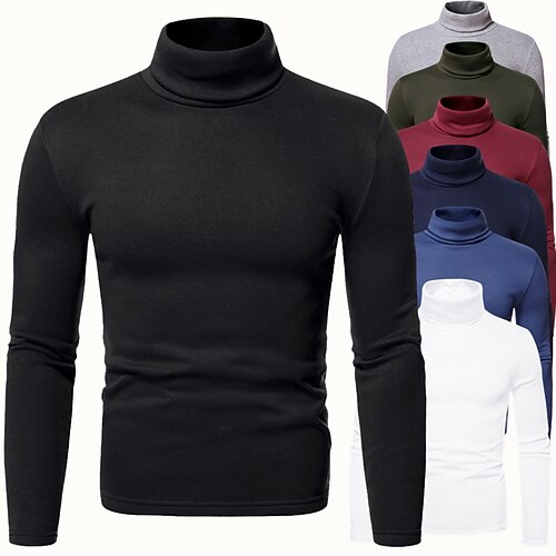 Herren Pullover Overall Gerippt Stricken Standard Strick Glatt Rollkragen Moderne zeitgenössische Arbeit Freizeitskleidung Bekleidung Herbst Winter Wein Schwarz S M L
Herren Pullover Overall Gerippt Stricken Standard Strick Glatt Rollkragen Moderne zeitgenössische Arbeit Freizeitskleidung Bekleidung Herbst Winter Wein Schwarz S M L
