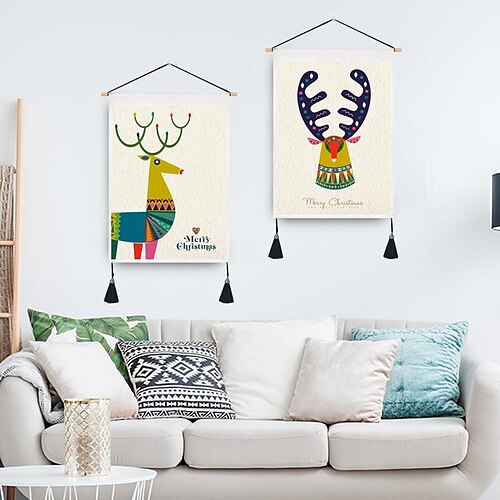 Christmas Wall Hanging Tapestry Photography Background Elk Printing Hanging Nordic Holiday Home Decoration
Christmas Wall Hanging Tapestry Photography Background Elk Printing Hanging Nordic Holiday Home Decoration