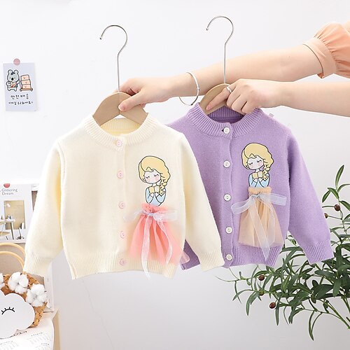 Kids Girls' Cardigan Cartoon Daily Long Sleeve Cute Cotton 1-5 Years Winter Purple Pink Beige
Kids Girls' Cardigan Cartoon Daily Long Sleeve Cute Cotton 1-5 Years Winter Purple Pink Beige