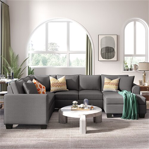 11086 Sectional Sofa Upholstered Modern English Arm Classic U-shaped Sofa 3 Pillows Included
11086 Sectional Sofa Upholstered Modern English Arm Classic U-shaped Sofa 3 Pillows Included