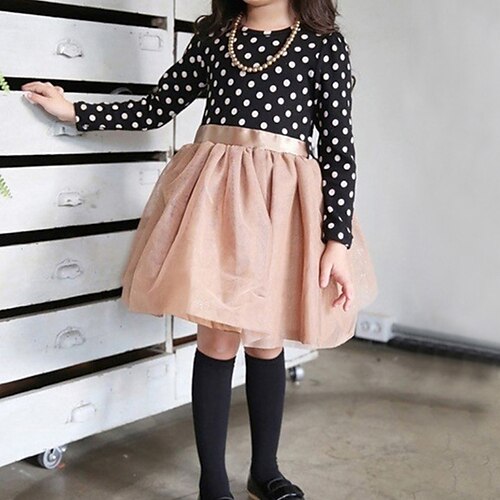 Girls' Dress Polka Dot T Shirt Dress Tee Dress Knee-length Dress Outdoor Patchwork Long Sleeve Active Dress 3-7 Years Winter Black White / Cute / Fall
Girls' Dress Polka Dot T Shirt Dress Tee Dress Knee-length Dress Outdoor Patchwork Long Sleeve Active Dress 3-7 Years Winter Black White / Cute / Fall