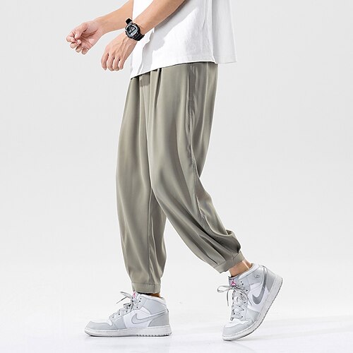 Men's Joggers Trousers Casual Pants Pocket Drawstring Elastic Waist Solid Color Comfort Breathable Full Length Daily Going out Streetwear Stylish Casual Green Dark Gray Micro-elastic
Men's Joggers Trousers Casual Pants Pocket Drawstring Elastic Waist Solid Color Comfort Breathable Full Length Daily Going out Streetwear Stylish Casual Green Dark Gray Micro-elastic