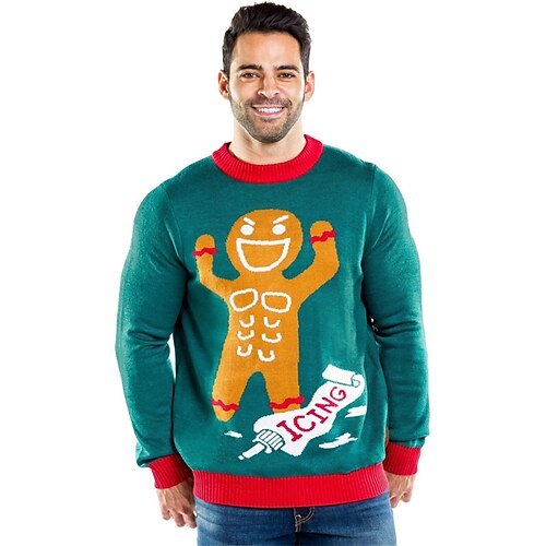Men's Sweater Ugly Christmas Sweater Pullover Sweater Jumper Ribbed Knit Cropped Knitted Character Crew Neck Keep Warm Modern Contemporary Christmas Work Clothing Apparel Fall & Winter Green S M L
Men's Sweater Ugly Christmas Sweater Pullover Sweater Jumper Ribbed Knit Cropped Knitted Character Crew Neck Keep Warm Modern Contemporary Christmas Work Clothing Apparel Fall & Winter Green S M L