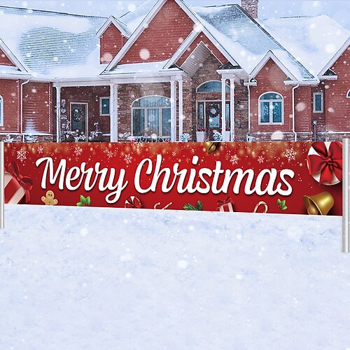 Merry Christmas Banner, Outdoor Christmas Banner Decorations, Xmas Outdoor & Indoor Hanging Decor, Christmas Holidays Party Decor Supplies 30050cm (10ft18.9 Inch)
Merry Christmas Banner, Outdoor Christmas Banner Decorations, Xmas Outdoor & Indoor Hanging Decor, Christmas Holidays Party Decor Supplies 30050cm (10ft18.9 Inch)