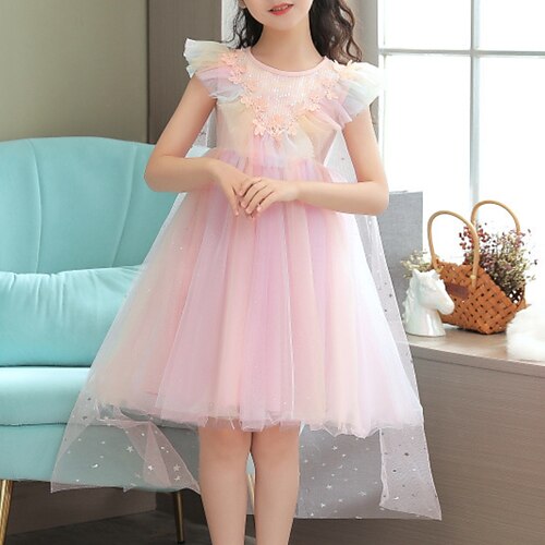 Kids Girls' Party Dress Rainbow Party Dress Knee-length Dress Performance Cotton Short Sleeve Princess Dress 3-10 Years Spring Blue Pink / Summer / Sweet
Kids Girls' Party Dress Rainbow Party Dress Knee-length Dress Performance Cotton Short Sleeve Princess Dress 3-10 Years Spring Blue Pink / Summer / Sweet