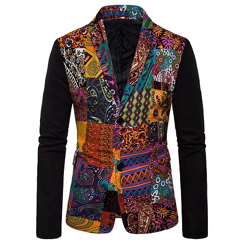 Herre Mode Blazer Normal Standard pasform Patchwork Enkeltradede to-knapper Rød 2023
Herre Mode Blazer Normal Standard pasform Patchwork Enkeltradede to-knapper Rød 2023