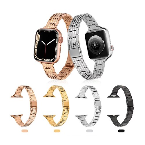 1PC Smart Watch Band Compatible with Apple iWatch Series 8/7/6/5/4/3/2/1 / SE Metal Band for iWatch Smartwatch Strap Wristband Stainless Steel Waterproof Luxury Adjustable
1PC Smart Watch Band Compatible with Apple iWatch Series 8/7/6/5/4/3/2/1 / SE Metal Band for iWatch Smartwatch Strap Wristband Stainless Steel Waterproof Luxury Adjustable