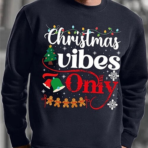 Men's Sweatshirt Black Dark Gray Navy Blue Crew Neck Letter Graphic Prints Print Christmas Sports & Outdoor Sports Basic Casual Christmas Winter Fall Clothing Apparel Bell Hoodies Sweatshirts Long
Men's Sweatshirt Black Dark Gray Navy Blue Crew Neck Letter Graphic Prints Print Christmas Sports & Outdoor Sports Basic Casual Christmas Winter Fall Clothing Apparel Bell Hoodies Sweatshirts Long