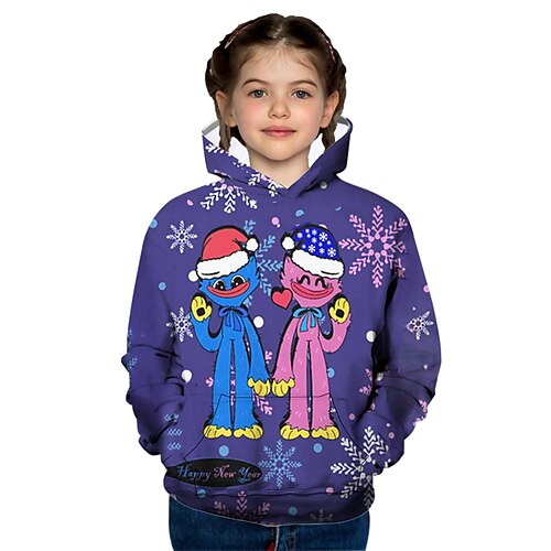 Kids Girls' Ugly Christmas Sweater Hoodie Long Sleeve Graphic Pocket Purple Children Tops Spring Fall Active Cute Outdoor Casual Christmas Regular Fit 7-13 Years
Kids Girls' Ugly Christmas Sweater Hoodie Long Sleeve Graphic Pocket Purple Children Tops Spring Fall Active Cute Outdoor Casual Christmas Regular Fit 7-13 Years