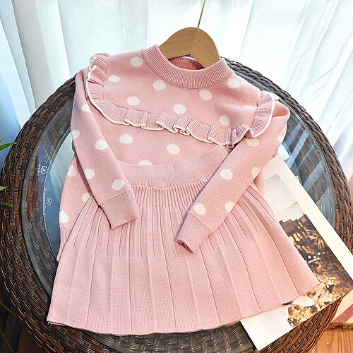 2 Pieces Toddler Girls' Polka Dot Clothing Set Set Long Sleeve Cute Outdoor Cotton 3-7 Years Winter Pink Red Brown / Fall / Spring
2 Pieces Toddler Girls' Polka Dot Clothing Set Set Long Sleeve Cute Outdoor Cotton 3-7 Years Winter Pink Red Brown / Fall / Spring