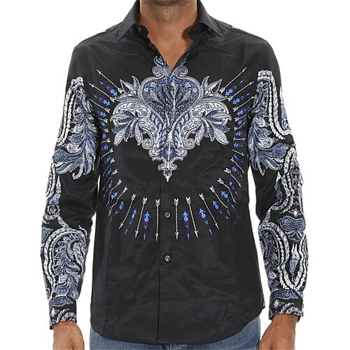 Men's Shirt Graphic Turndown Black 3D Print Outdoor Street Long Sleeve Button-Down Print Clothing Apparel Vintage Fashion Cool Designer
Men's Shirt Graphic Turndown Black 3D Print Outdoor Street Long Sleeve Button-Down Print Clothing Apparel Vintage Fashion Cool Designer